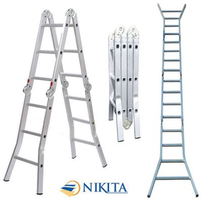 Thang nhôm gấp 4 khúc NIKITA A403 & T403