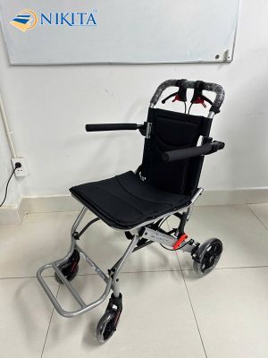 Xe Lăn Tay Đi Du Lịch Khung Sắt Sơn Tĩnh Điện NIKITA NKT-F7G