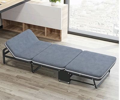 GIƯỜNG GẤP GIƯỜNG XẾP VĂN PHÒNG XẾP GỌN 3 KHÚC VẢI NHUNG NIKITA 375 D 1,8m x R 0,75m x C 0,26m