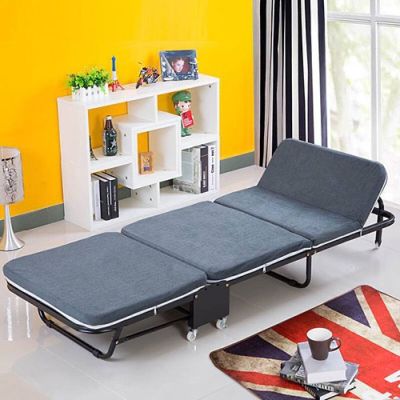 GIƯỜNG GẤP GIƯỜNG XẾP GỌN VĂN PHÒNG GẤP GỌN VẢI NHUNG NKT 635 D1,8m x R 0,66m x C 0,26m Nặng 15 kg, tải trọng 200 kg