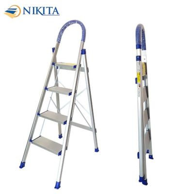 Thang ghế nhôm tay vịn 4 bực NKT- DL04 (09M )